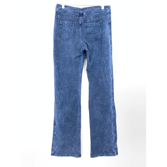 Testimony Los Angeles Flare Leg Pants Womens Size L Washed Blue Pull On *READ - Picture 2 of 7